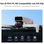 K&F Concept 3 Pezzi Set di Filtri CPL ND per DJI Flip, Polarizzatore Circolare + Densità Neutra, con Filtro CPL ND8 ND16, Vetro Ottico HD Multistrato/Telaio in Alluminio, Drone Lens Accessori