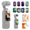 DJI Osmo Pocket 3 1.2X anamorfisk linse + 10X makrolinse + vidvinkellinse + ND8 + ND32 + ND128 + CPL + Black Mist 1/4, 8-pakning filtersett magnetisk feste / flerlagsbelagt / optisk glass + 6 stk. kameraskjermbeskytter