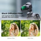 DJI Osmo Pocket 3 1.2X anamorfisk linse + 10X makrolinse + vidvinkellinse + ND8 + ND32 + ND128 + CPL + Black Mist 1/4, 8-pakning filtersett magnetisk feste / flerlagsbelagt / optisk glass + 6 stk. kameraskjermbeskytter