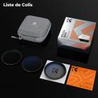 Kit de filtres d'objectif 62 mm MCUV+CPL+ND2-400 (1-9 diaphragmes) - Verre optique 18 couches avec étui et chiffon de nettoyage - Série Nano-Klear