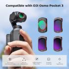 K&F CONCEPT K-Series CPL ND Filter Kit Kompatibel med DJI OSMO Pocket 4/3 Creator Combo Tilbehør, CPL ND16 ND64 ND256 Magnetisk Actionkamera Neutral Density Polariserende Filtre HD Optisk Glas