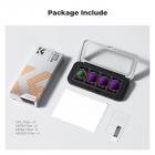 K&F CONCEPT K-Series CPL ND Filter Kit Kompatibel med DJI OSMO Pocket 4/3 Creator Combo Tilbehør, CPL ND16 ND64 ND256 Magnetisk Actionkamera Neutral Density Polariserende Filtre HD Optisk Glas