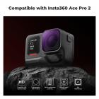 Zestaw filtrów ND/PL z gwintem K&F Concept Upgrade, kompatybilny z kamerą Insta360 Ace Pro 2, ND8/PL+ND16/PL+ND32/PL+ND64/PL, akcesoria do kamer sportowych z polaryzacją neutralną, szkło optyczne HD z wielowarstwową powłoką
