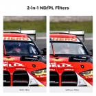 Zestaw filtrów ND/PL z gwintem K&F Concept Upgrade, kompatybilny z kamerą Insta360 Ace Pro 2, ND8/PL+ND16/PL+ND32/PL+ND64/PL, akcesoria do kamer sportowych z polaryzacją neutralną, szkło optyczne HD z wielowarstwową powłoką