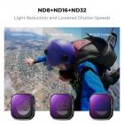 Zestaw filtrów polaryzacyjnych K&F CONCEPT Upgrade z gwintem PL i ND kompatybilny z Insta360 Ace Pro 2, 4 sztuki PL+ND8+ND16+ND32, zestaw filtrów polaryzacyjnych o neutralnej gęstości, akcesoria do kamer sportowych, szkło optyczne HD wielowarstwowe