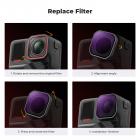 Filtr ND K&F CONCEPT Upgrade z gwintem, kompatybilny z Insta360 Ace Pro 2, 6 sztuk PL ND8, ND16, ND32, ND64, ND128, polaryzacyjny, filtr szarości neutralnej, akcesoria do kamer sportowych, szkło optyczne HD z wielowarstwową powłoką