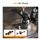 Kit de trípode para cámara de fibra de carbono de 60", trípode de viaje compacto y superligero con rótula de 360° A225C0+BH-25L y juego de abrazaderas multifunción.