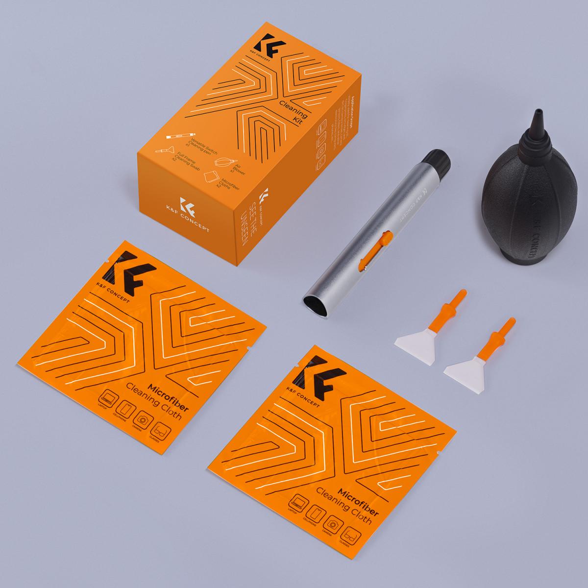 Trípode de Fibra de Carbono 60'' para Cámara, Superligero y Compacto, con Rótula de 360 ​Grados, Placa de Liberación Rápida y Monopié Desmontable, Capacidad de Carga De 8 kg A225C0+BH-25L Air Pro Series + Kit de Limpieza