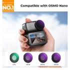 Zestaw filtrów K&F CONCEPT ND CPL kompatybilny z kamerą vlogową DJI Osmo Nano, 4 sztuki, ND8 ND16 ND32 CPL, redukcja światła neutralnego, polaryzacyjne, akcesoria do kamer sportowych, szkło optyczne HD wielowarstwowe
