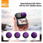 Zestaw filtrów ND K&F CONCEPT kompatybilny z kamerą DJI Osmo Nano Vlogging, 4 sztuki wielowarstwowego szkła optycznego HD ND8, ND16, ND32, ND64, akcesoria do obiektywów kamer sportowych