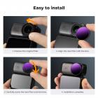 Zestaw filtrów ND K&F CONCEPT kompatybilny z kamerą DJI Osmo Nano Vlogging, 4 sztuki wielowarstwowego szkła optycznego HD ND8, ND16, ND32, ND64, akcesoria do obiektywów kamer sportowych