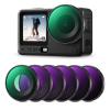 K&F Concept Kit di Filtri HD CPL ND Compatibile con DJI Osmo Action 6, CPL ND8 ND16 ND32 ND64 ND256 Filtro Polarizzatore e a Densità Neutra a Vite per Action Camera, Vetro Ottico Multirivestito