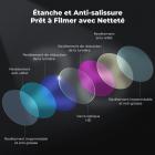 Kit de filtres ND K&F CONCEPT compatible avec DJI Osmo Action 6, ND8 ND16 ND32 ND64, lot de 4 filtres en verre optique pour la réduction de la lumière et le contrôle de l'exposition, avec revêtement multicouche.
