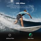 K&F Concept Kit da 6 Filtri HD Compatibile con DJI Osmo Action 6, CPL ND8 ND16 ND32 ND64 Black Diffusion 1/4 - Filtro Polarizzatore Effetto Riduzione Luce in Vetro HD Nano Multistrato