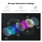 K&F CONCEPT Snap-On CPL ND Filter Kit til DJI Osmo Action 6, 6-pak CPL ND8 ND16 ND32 ND64 ND256 Action 6 Filter, Neutral Density Polariserende Actionkamera Tilbehør, Multicoated HD Optisk Glas