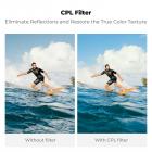 K&F CONCEPT Snap-On CPL ND Filter Kit Kompatibel med DJI Osmo Action 6, 4-pak CPL ND8 ND16 ND32 Neutral Density Polarizing Action 6 Filter Kameratilbehør, Multicoated HD Optisk Glas