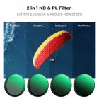K&F CONCEPT CPL ND Filter Kit Kompatibel med DJI Osmo Action 6, 4-pak (ND8&PL ND16&PL ND32&PL ND64&PL) Hybrid Neutral Density Polariserende Actionkamera Tilbehør, Multicoated HD Optisk Glas