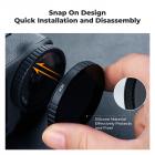 K&F CONCEPT Snap On CPL ND effektfiltersæt kompatibel med DJI Osmo Action 6, 6-pak CPL ND8 ND16 ND32 ND64 sort diffusion 1/4 filtre HD optisk glas/multi-coated actionkameratilbehør