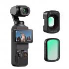 K&F CONCEPT Magnetic Wide Angle Lens & 1/4 Black Diffusion Filter Set Compatible with DJI Osmo Pocket 4/3, 2 Pack Wide-Angle Lens Black Diffusion 1/4 Filter, Magnetic Attach/Multi-Coated/Optical Glass