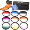 Kit Filtro 77mm Arancio, Blu, Grigio, Rosso, Viola, Verde, Rosa, Marrone, Giallo