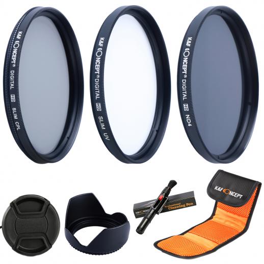 Kit Filtro 58mm UV, CPL, ND4