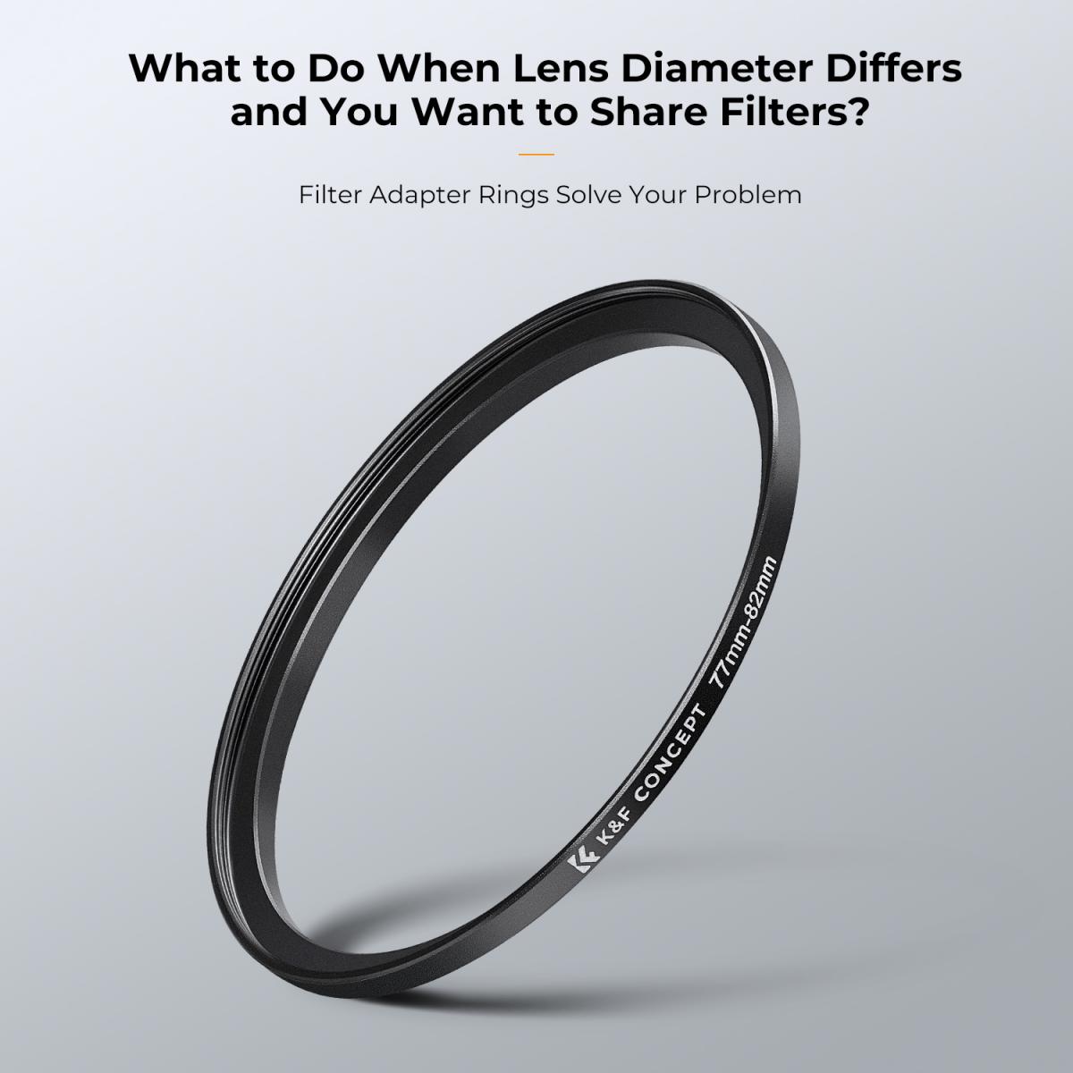 18 in 1 Adattatori per Anelli per Filtri di Lenti, Anelli Step Up 9pcs & Anelli Step Down 9pcs