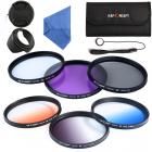 Kit Filtro 52mm UV, CPL, FLD, Blu, Arancione, Grigio