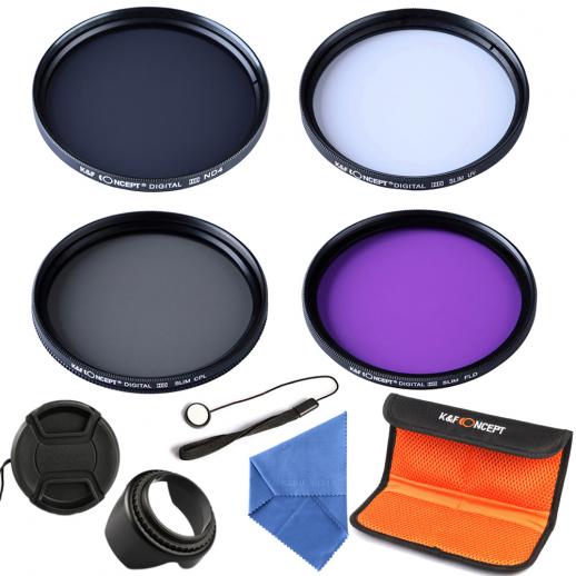 Kit Filtro 55mm UV, CPL, FLD, ND4