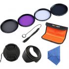 Kit Filtro 58mm UV, CPL, FLD, ND4