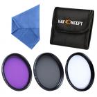 Kit Filtro 55mm UV, CPL, FLD