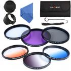 Super Kit filtros UV, Polarizador, FLD, graduados coloridos + itens de limpeza e proteção + bolso Filtros 