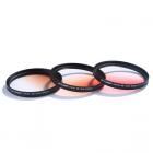 52mm UV, CPL, FLD Filterkit, Gradueret Blå, Orange, Grå, Rød, Grøn, Brun