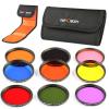 67mm Filterkit orange, blå, grå, röd, grön, brun, gul, lila, rosa