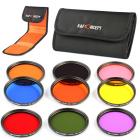 67mm Filterkit orange, blå, grå, röd, grön, brun, gul, lila, rosa