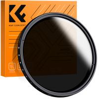 58 mm ND2-ND400 (9 stop) variabelt ND-filter neutral densitet justerbart filter til Canon Nikon DSLR-kameraer + objektivrenseklud