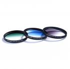Kit Filtro 77mm UV, CPL, FLD, blu sfumato, arancione, grigio, rosso, verde, marrone