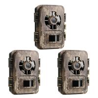 24 MP 1296P Wildlife camera con Visione notturna grandangolo 120 ° * 0,2 S con telecamera di rilevamento dello schermo da 2 pollici, colore legno morto 3 pezzi