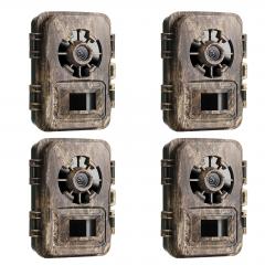24MP*1296P nattesyn, 120° vidvinkel*0,2S trigger 2-tommer skærmsporingskamera, dødt træ farve 4 stk.