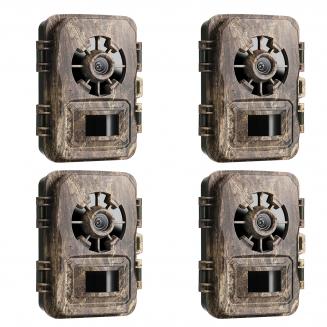 24MP*1296P nattsyn, 120° vidvinkel*0,2S trigger 2-tommers skjermsporingskamera, død trefarge 4 stk.