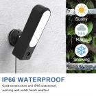 K & F Courtyard Light Camera WiFi-yhteys 700 lumenia 1080P PIR-laukaisin kaksisuuntainen ääni