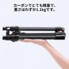 カーボン カメラ三脚軽量トラベル三脚 64インチ/163cm 36mmメタルボールヘッド 耐荷重8kg/17.6ポンド クイックリリースプレート デジタル一眼レフカメラ 屋内 屋外用 K254C2+BH-36L