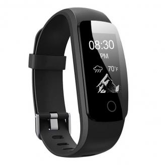 ID107Plus Smart Bracelet Fitness Tracker Heart Rate Monitor - Black