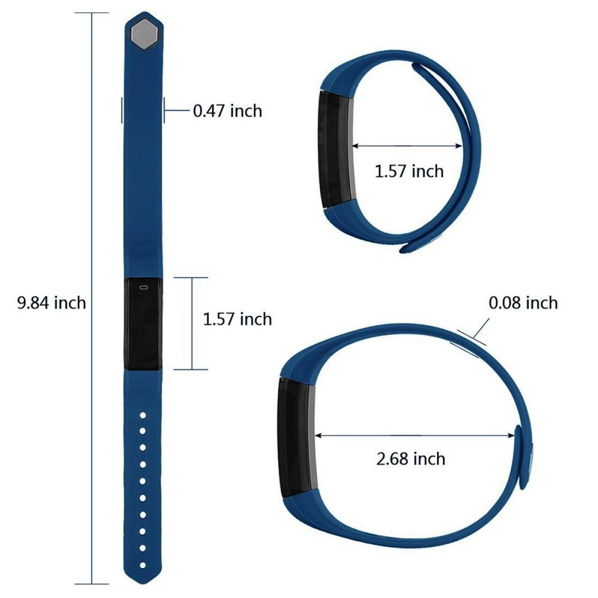 ID115 Smart Bracelet Sports Fitness Tracker Blue KENTFAITH