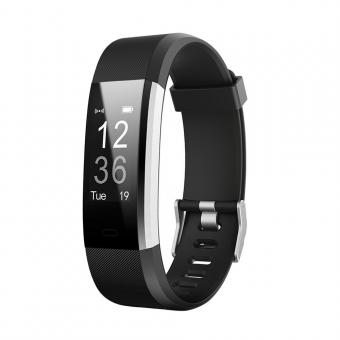 ID115HR PLUS Smart Bracelet Sports Watch Fitness Tracker Heart Rate Monitor - Black  ( One flash sale item per customer )