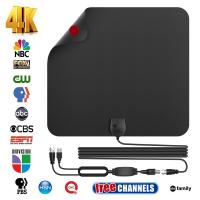 Indoor TV Antenna Digital HDTV 4k 1080p ATSC Standard 20-50 miles with USB Amplifier 30*33cm
