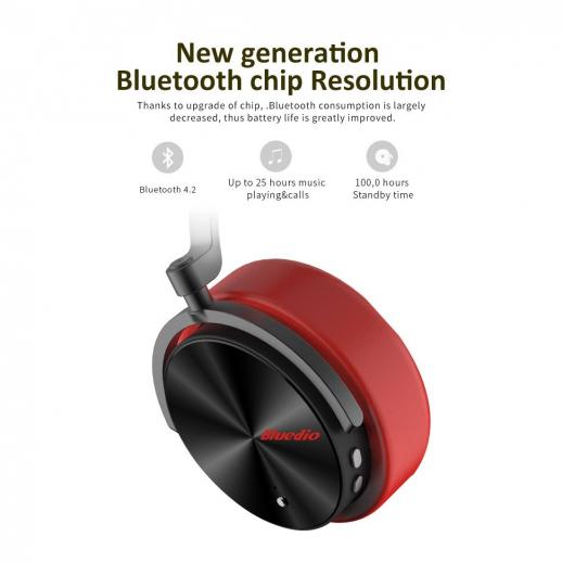 massa etiquette vrachtauto Bluedio T5 Active Noise Cancelling Bluetooth Headphones - Red - KENTFAITH
