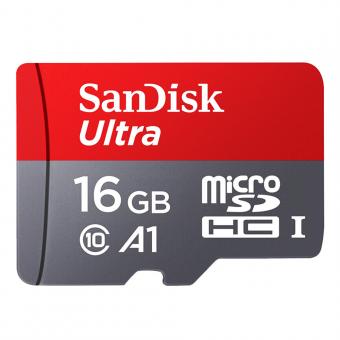 Sandisk Ultra 16GB MicroSDHC UHS-I Card, C10 A1, up to 98MB/s SDSQUNC-016G-ZN3MN
