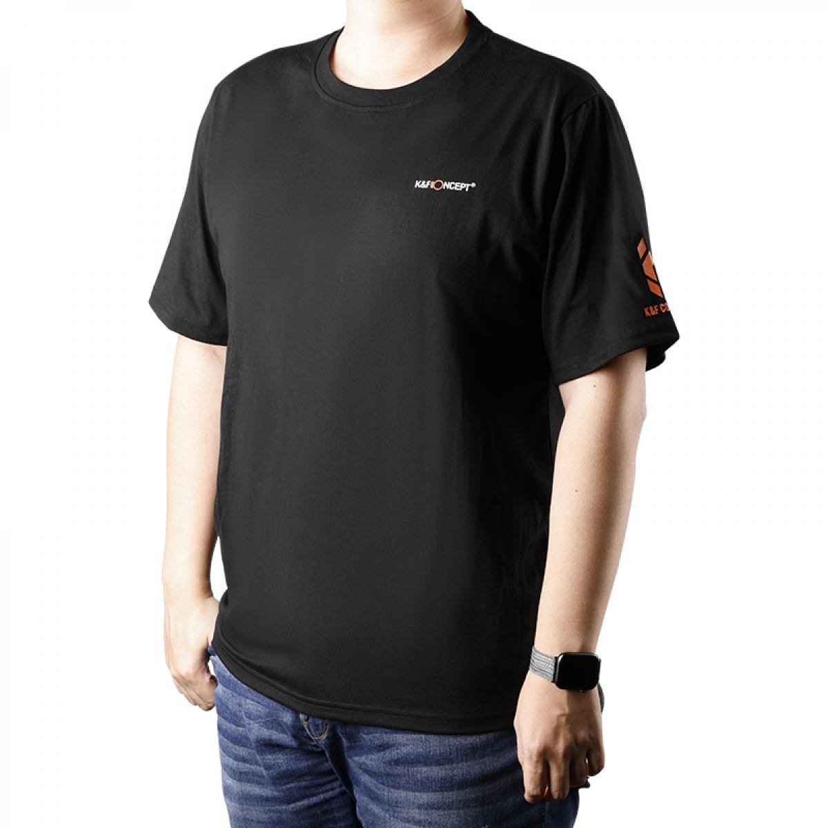 K&F Concept 100% Cotton T-Shirt - Black - KENTFAITH