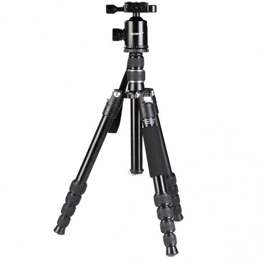 58" Lightweight Camera Tripod, Beschoi Professional Aluminum Travel Tripod Monopod 22lbs Load Capacity with 360°Panorama Ball Head and Carrying Case Compatible with Digital Camera/DSLR/SLR Cameras