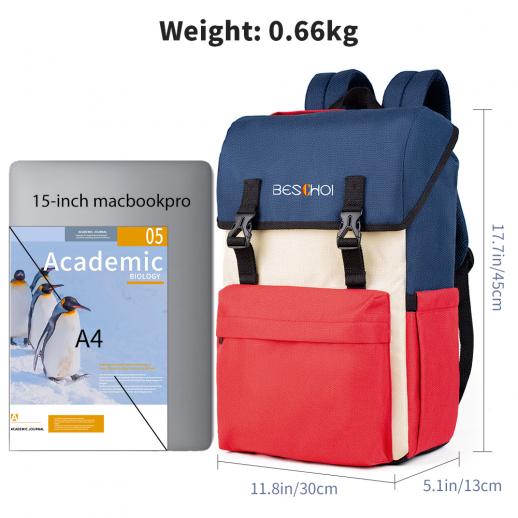 Waterproof,Lightweight,Portable Pocket Front Functional Backpack School Bag  For Graduate, Teen Girls, Freshman, Sophomore, Junior & Senior In College